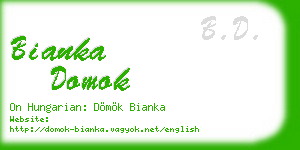 bianka domok business card